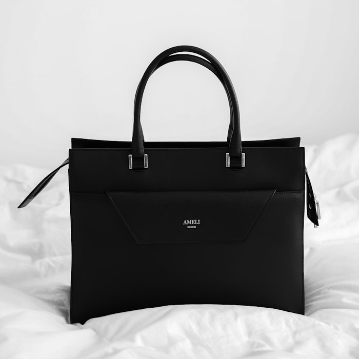 Black tote bag